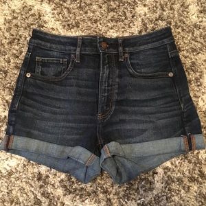 Dark Wash American Eagle High Waisted Shorts
